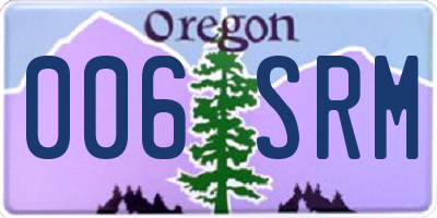 OR license plate 006SRM