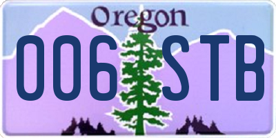 OR license plate 006STB