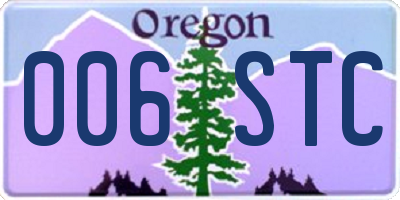 OR license plate 006STC