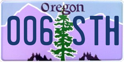 OR license plate 006STH