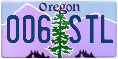 OR license plate 006STL