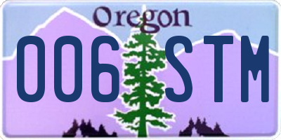 OR license plate 006STM
