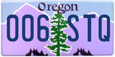 OR license plate 006STQ