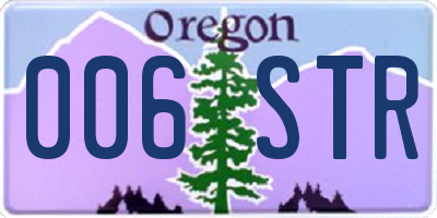 OR license plate 006STR