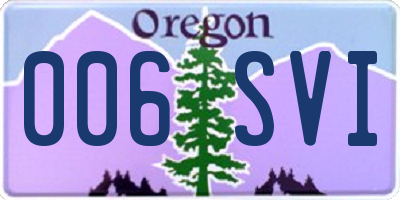 OR license plate 006SVI