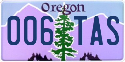 OR license plate 006TAS