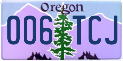 OR license plate 006TCJ