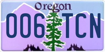OR license plate 006TCN