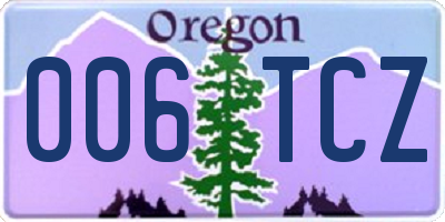 OR license plate 006TCZ