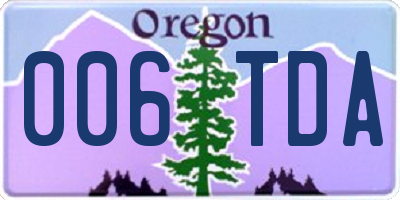 OR license plate 006TDA