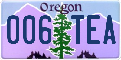 OR license plate 006TEA
