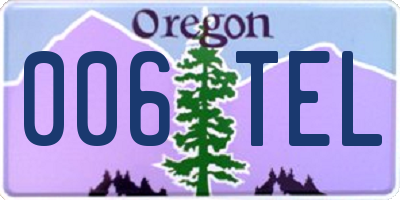 OR license plate 006TEL
