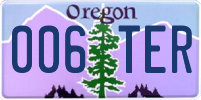 OR license plate 006TER