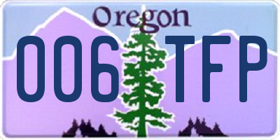 OR license plate 006TFP