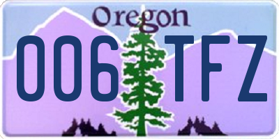 OR license plate 006TFZ