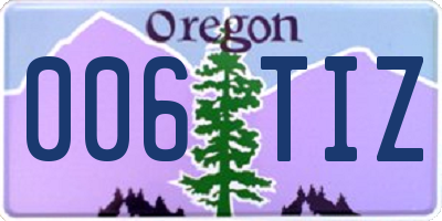 OR license plate 006TIZ
