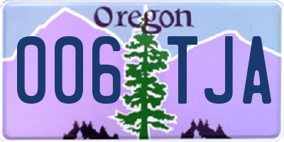 OR license plate 006TJA