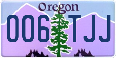 OR license plate 006TJJ