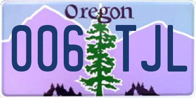OR license plate 006TJL