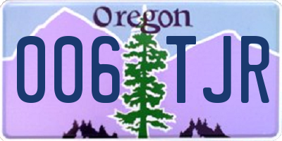 OR license plate 006TJR