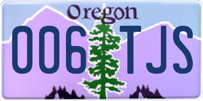 OR license plate 006TJS