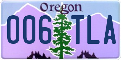 OR license plate 006TLA