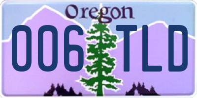 OR license plate 006TLD