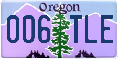 OR license plate 006TLE