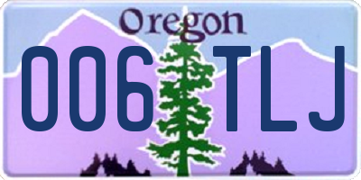 OR license plate 006TLJ