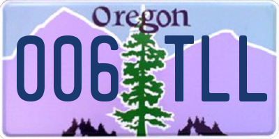 OR license plate 006TLL