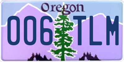 OR license plate 006TLM