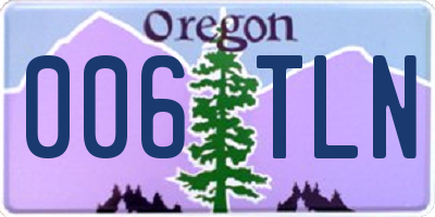 OR license plate 006TLN