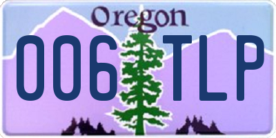 OR license plate 006TLP