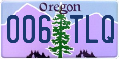 OR license plate 006TLQ