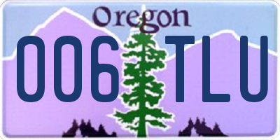 OR license plate 006TLU