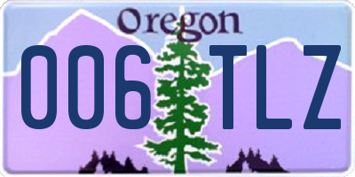 OR license plate 006TLZ