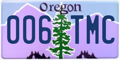 OR license plate 006TMC