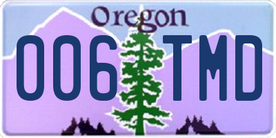 OR license plate 006TMD