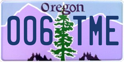 OR license plate 006TME