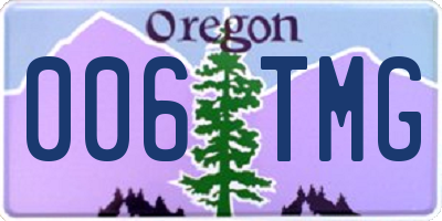 OR license plate 006TMG