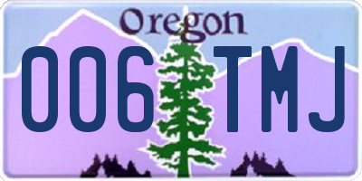 OR license plate 006TMJ