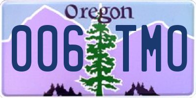 OR license plate 006TMO