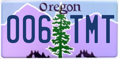 OR license plate 006TMT