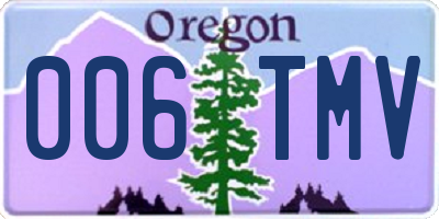 OR license plate 006TMV