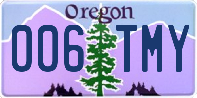 OR license plate 006TMY