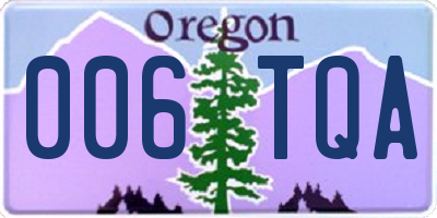 OR license plate 006TQA