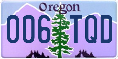 OR license plate 006TQD