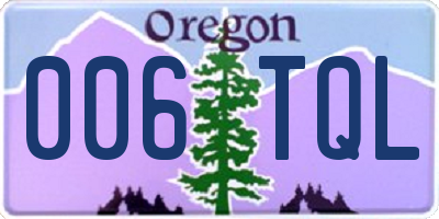 OR license plate 006TQL