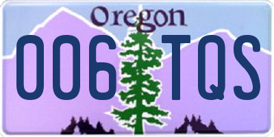 OR license plate 006TQS