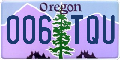 OR license plate 006TQU